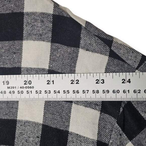 Hyfve Black & White Buffalo Plaid Button-Up Shirt S Oversized Long Sleeves - Picture 5 of 7